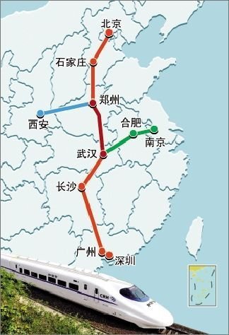 京广高铁线路图 京广高铁线路示意图 学校图片